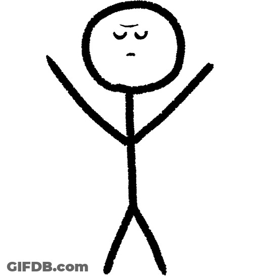 Angry Stick Man Flex Body GIF