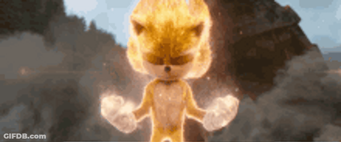 Angry Super Sonic The Hedgehog Fire GIF