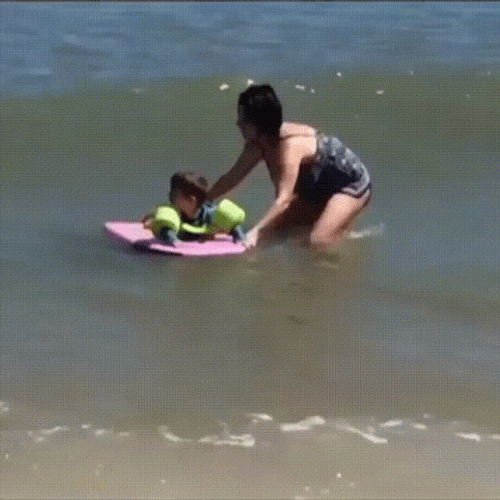 Angry Surfing Kid Oh Yeah That's Great GIF