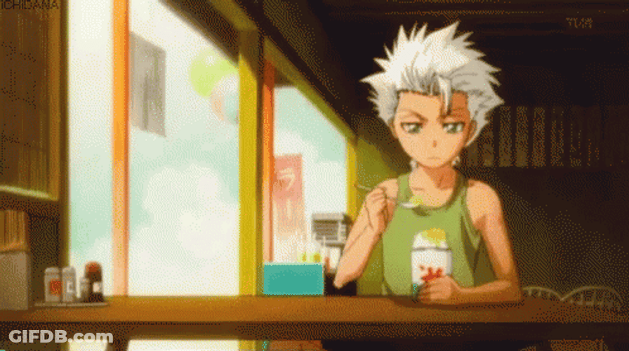 Angry Toshiro Disturbed Eating GIF