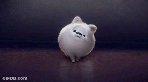 Angry White Stuffed Animal GIF