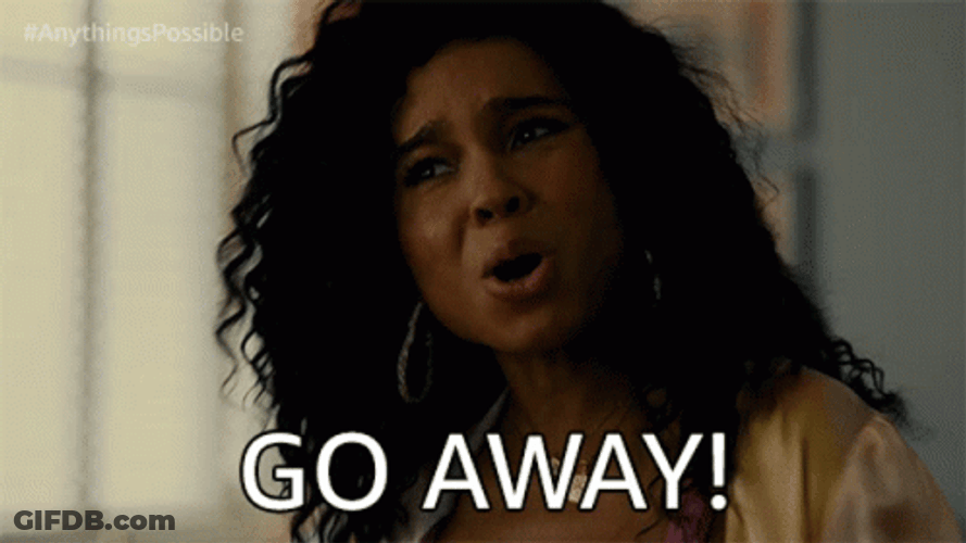 Angry Woman Go Away GIF