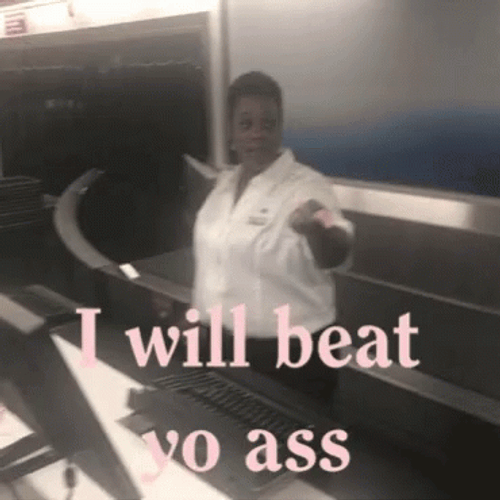 Angry Woman Ready To Beat You Up GIF