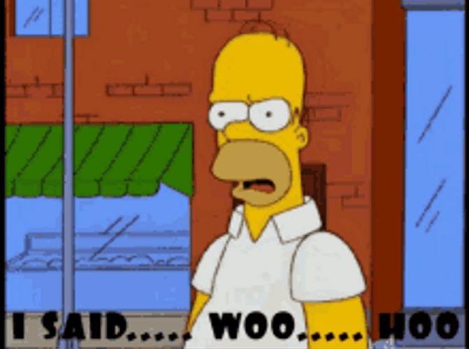Angry Wrinkled Forehead Homer Woohoo GIF