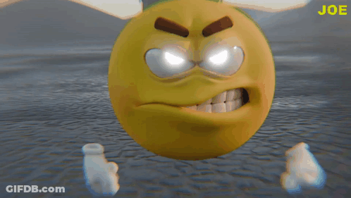 Angry Yellow Smiley With Joe GIF