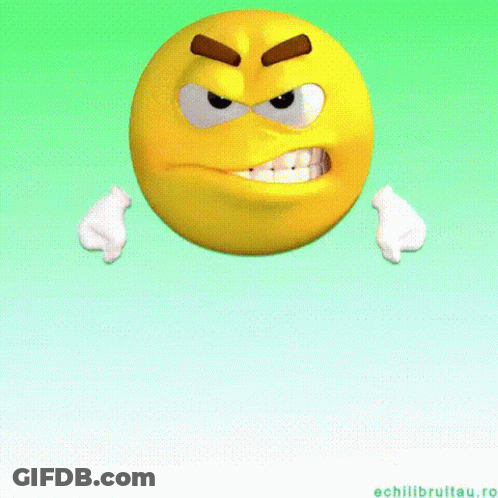 Angry Yellow Smiley GIF