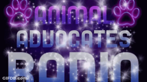 Animal Advocates Rodeo Sign With Paw Print GIF