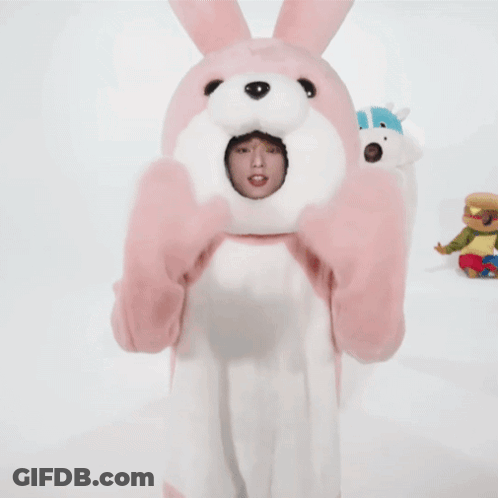 Animal Costume Saying Lune I Love You Boing GIF
