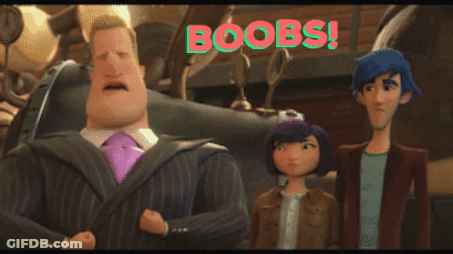 Animal Crackers Brock Man Boobs GIF