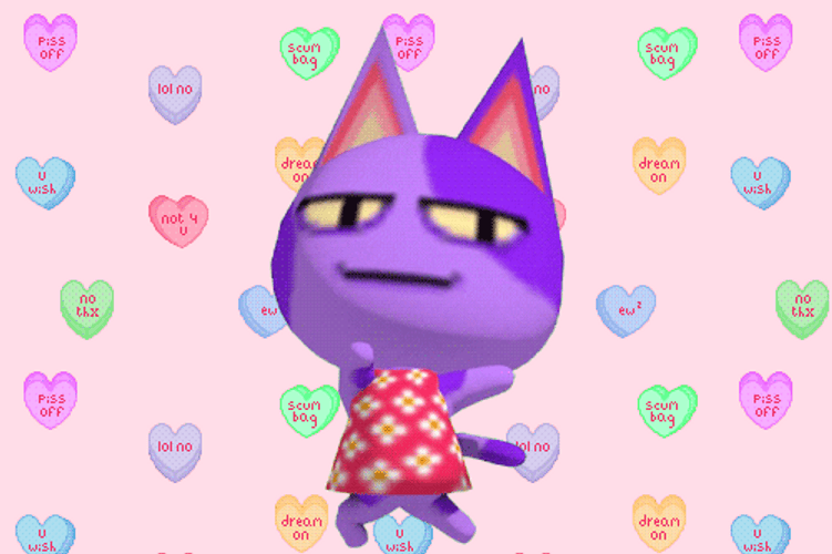 Animal Crossing Bob Dance Hearts GIF