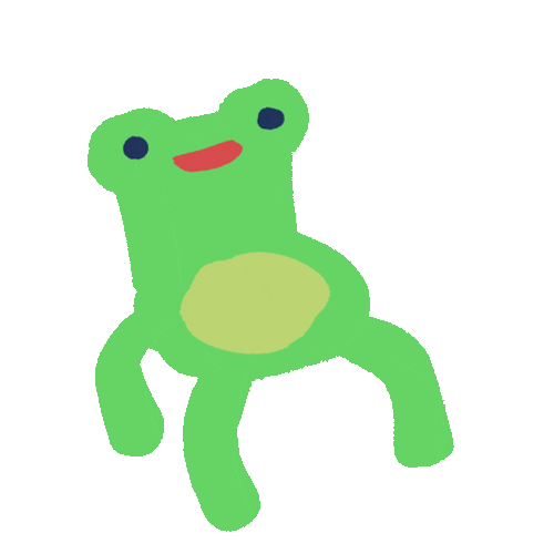 Animal Crossing Froggy Chair Sticker GIF