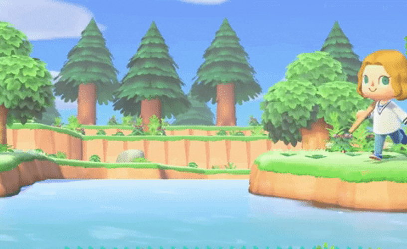 Animal Crossing River Vaulting Pole GIF