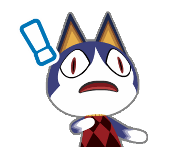 Animal Crossing Rover Shocked Sticker GIF
