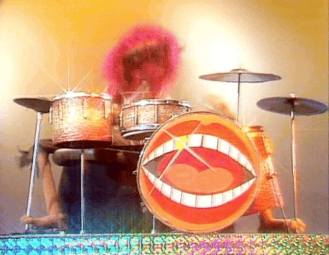 Animal Muppet Character Rimshot GIF