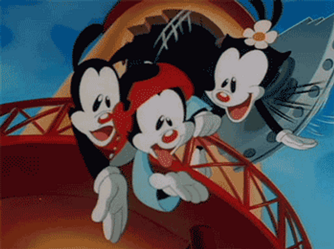 Animaniacs Characters Blowing Kiss GIF