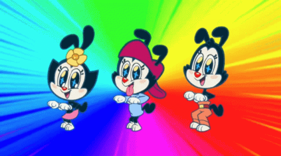 Animaniacs Characters Colorful Background GIF