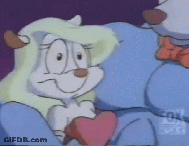 Animaniacs Minerva Mink In Love Heart Pumping GIF
