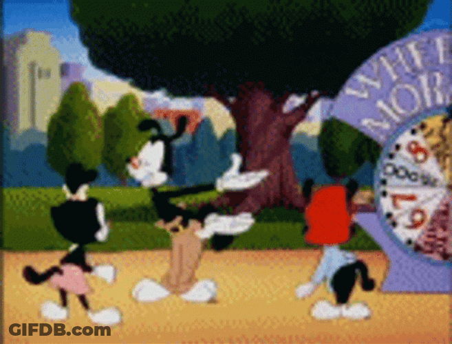 Animaniacs Spinning Wheel Of Morality GIF