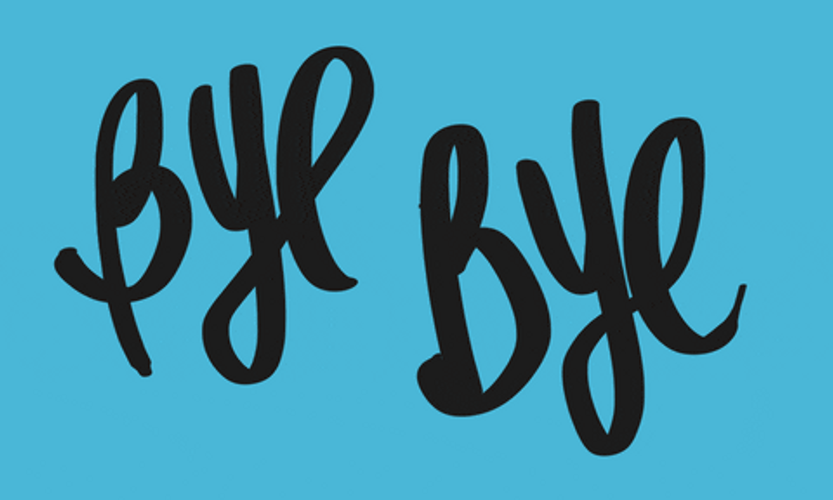 Animate Bye Bye Graphics Text GIF