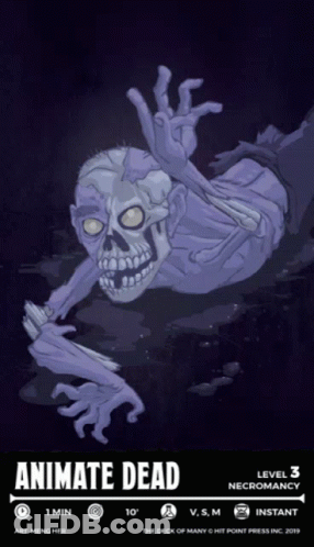 Animate Dead Skeleton Card GIF