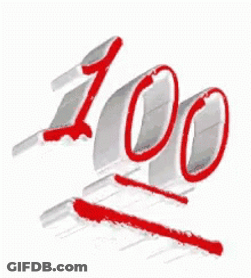 Animated 100 Rotating Number GIF