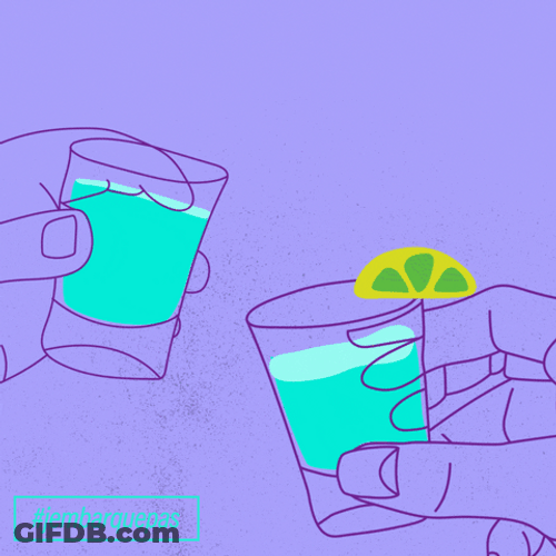 Animated 2 Glass Don Julio Tequila Clinking GIF
