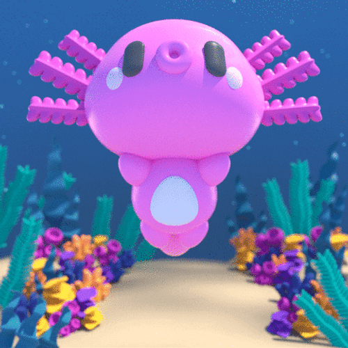 Animated 3D Axolotl GIF