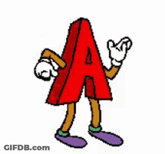 Animated A+ Alphabets Clipart GIF