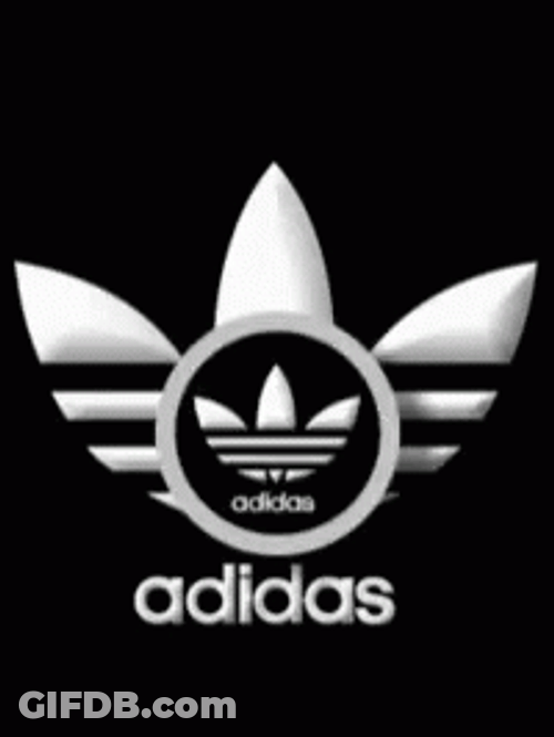 Animated Adidas Black And White Logo Spinning GIF