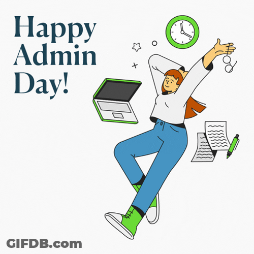 Animated Administrative Professionals Day Clock Ticking GIF