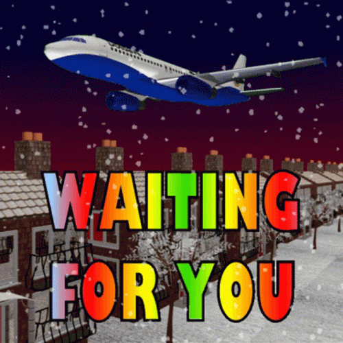 Animated Airplane Waiting For You In Airport GIF