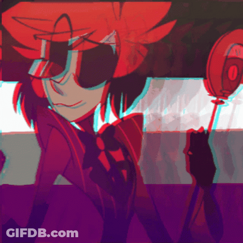 Animated Alastor Glitch Effect GIF
