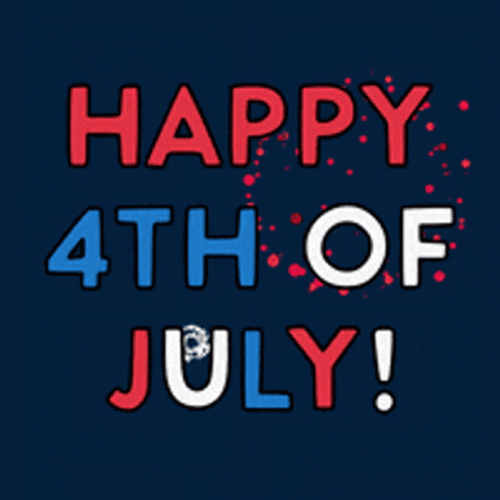 Animated And Funny Happy 4Th Of July Text GIF