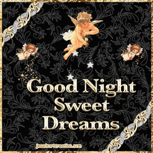Animated Angel Guiding A Good Night GIF