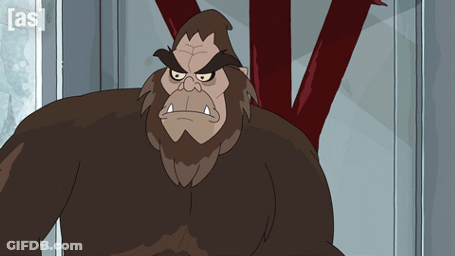 Animated Angry Big Foot GIF