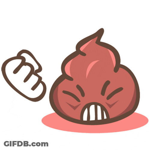 Animated Angry Feces Emoji GIF