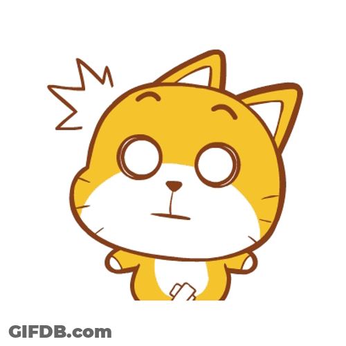 Animated Baby Cat Shocked GIF