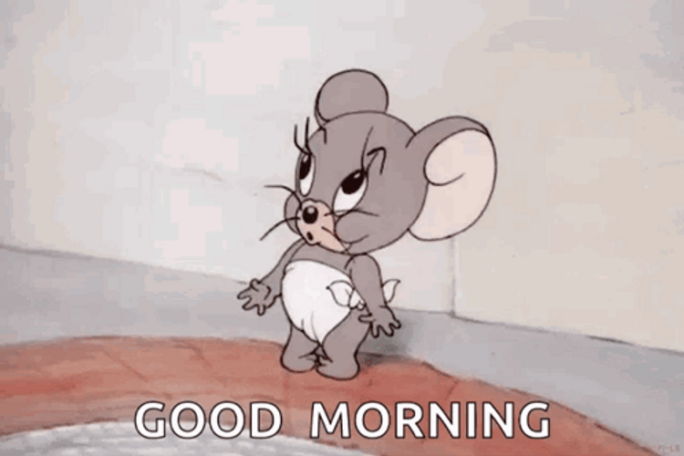 Animated Baby Rat Hungry Good Morning GIF