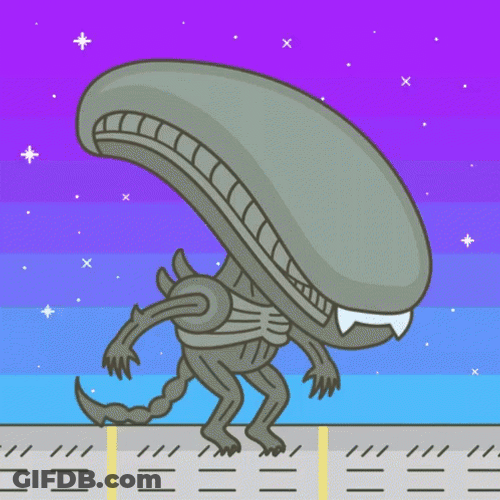 Animated Baby Xenomorph GIF