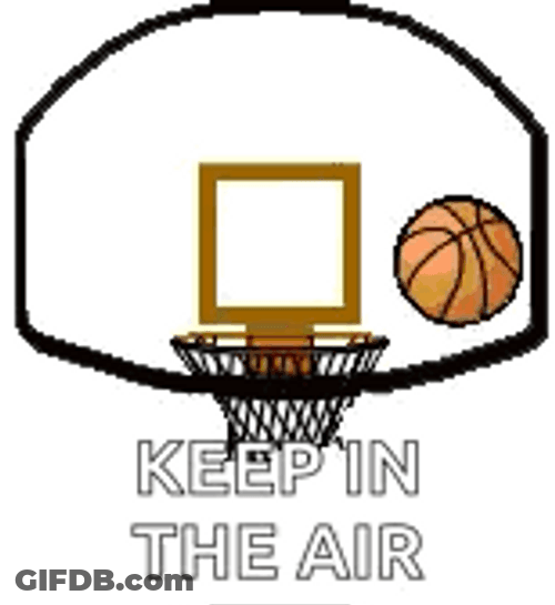 Animated Basketball Ball Falling Into Net GIF