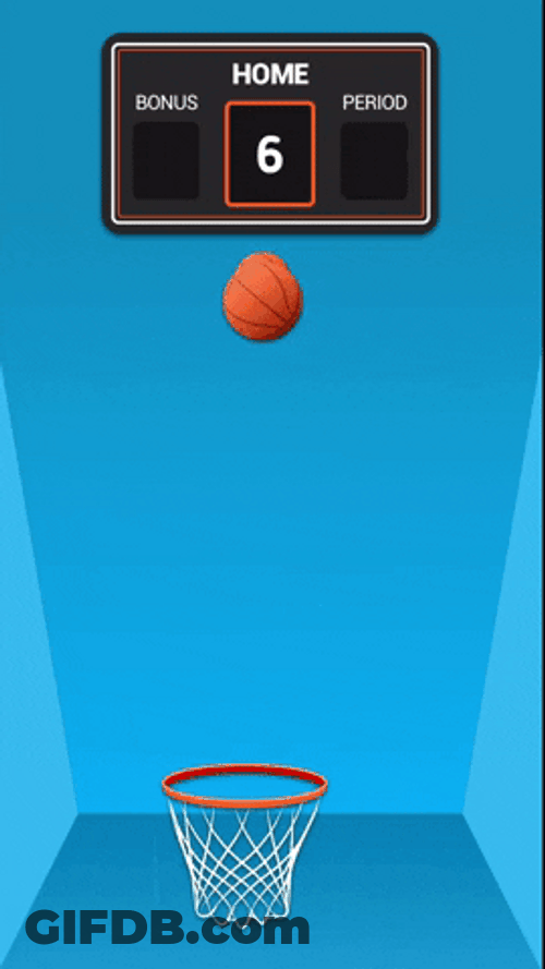 Animated Basketball Bonus Shot GIF