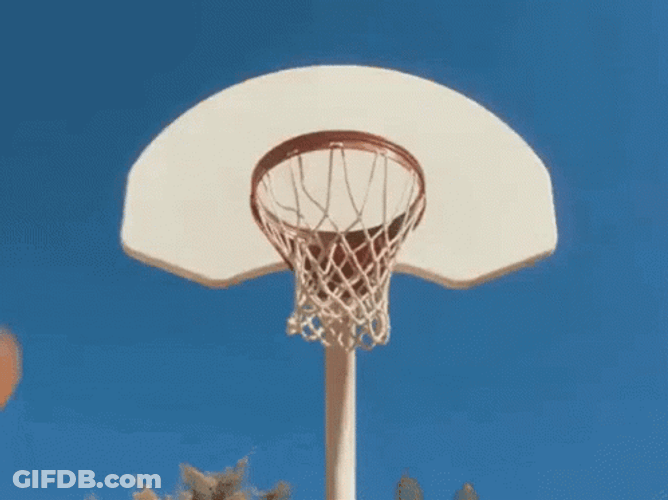 Animated Basketball Hoop Board Ring GIF