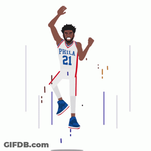 Animated Basketball Joel Embiid Sticker GIF