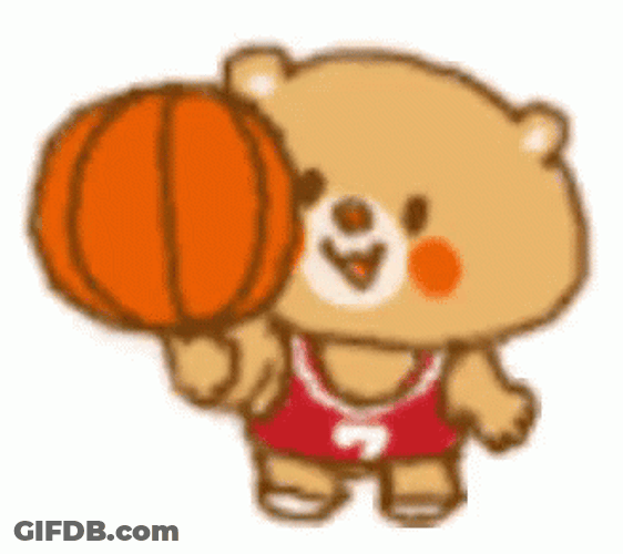 Animated Basketball Spinning On Finger GIF
