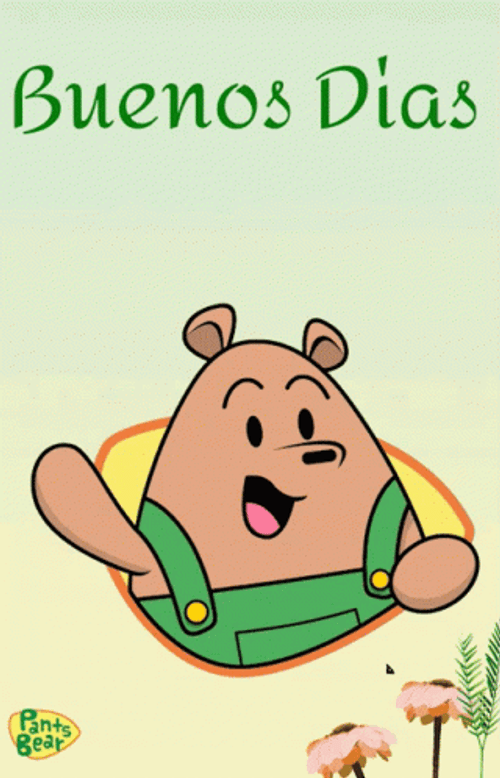 Animated Bear Buenos Dias GIF
