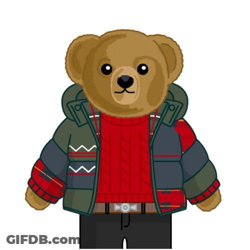 Animated Bear Forming T With Paws GIF