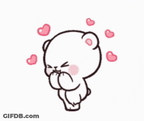 Animated Bear Is In Love GIF