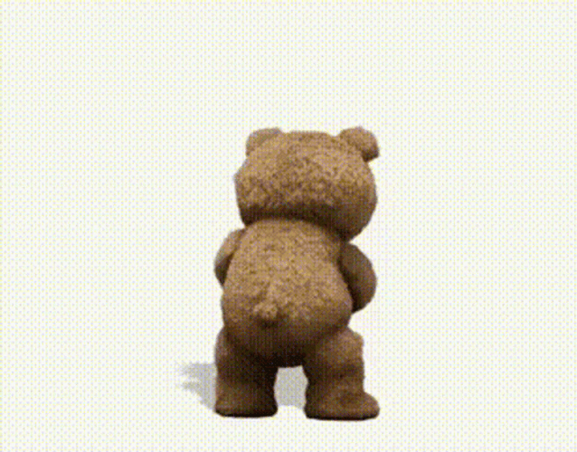 Animated Bear Looking Back GIF