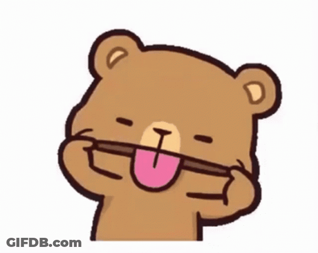 Animated Bear Making Silly Face GIF