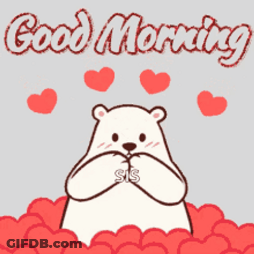 Animated Bear Share Love Heart Good Morning Wife GIF